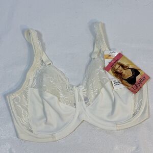 Lilyette 36DD Ivory Minimizer Underwire Bra 0432